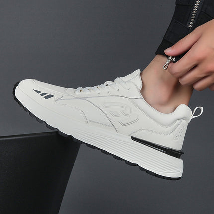 Genuine Leather Sneakers for Men 2026 New Men's Travel Shoes Versatile Casual Running Shoes Thick-Soled Dad Shoes 1679