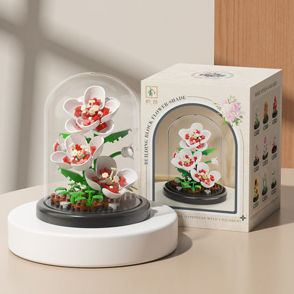 Cross-border Compatible Lego Eternal Flower Blocks Flower Sunflower Rose Potted Children's Assembled Toy Women's Ornament Gift