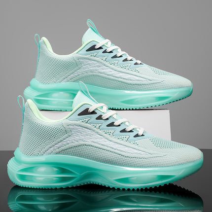 Summer Men's Shoes 2025 New Air Cushion Shock-Absorbing Soft Sole Casual Sports Running Shoes Deodorant Thin Breathable Mesh Shoes
