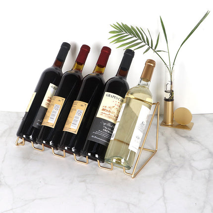 Creative Wire Desktop Wine Rack Bar Table Wine Rack Simple Multi-bottle Wine Rack Storage Rack
