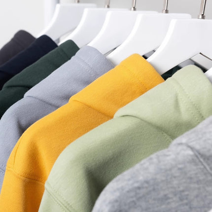 400g Heavyweight Fleece-Lined Autumn and Winter Hooded Sweatshirt, Multi-Color, Solid Color, Simple and Thick, Suitable for Layering, Unisex Sports Hoodie