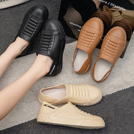 New Fashion Student Rain Shoes Women's Short Rain Boots Non-slip Wear-resistant Low-top Waterproof Shoes Shallow Mouth Lightweight Rubber Shoes for Women
