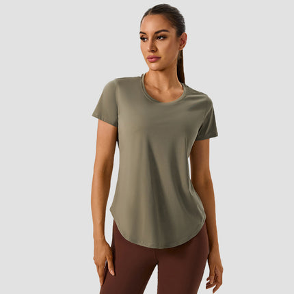New Yoga Short-Sleeved Women's Lightweight, Breathable, Quick-Drying Sports Tops, Versatile Slim Training Fitness Short-Sleeved Yoga Clothes