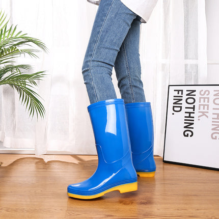 Brand New Material Quick-Drying Lining-Free Water Shoes Women's High Water Boots Long Boots Mesh-Free Non-Slip Rain Boots Women's Rubber Shoes Wholesale