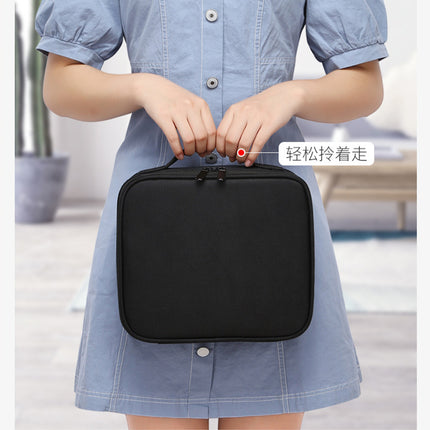 Large Capacity Double Layer Convenient Cosmetic Bag Professional Makeup Laptop Cosmetic Case Simple Large Cosmetic Storage Bag