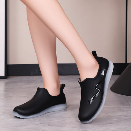 Cross-Border Trendy Women's Low-Cut Short Rain Boots, Non-Slip Waterproof Shoes for Kitchen Work, Rubber Rain Boots for Summer