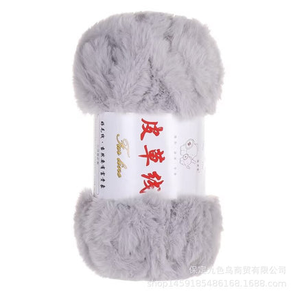 Nine-color bird thick fur line imitation fur fluff line long hair mink hat handmade scarf knitting diy wool ball