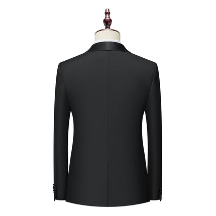 Big Green fruit collar dress art exam performance formal suit suit men's wedding host tashido slim suit