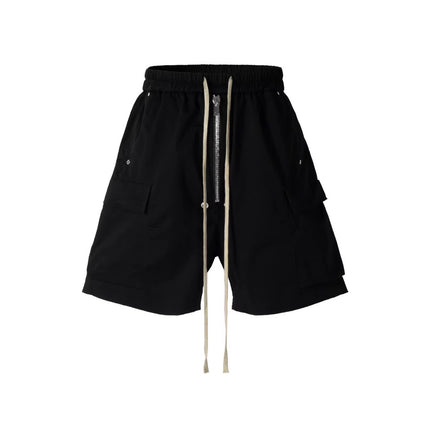 2025 Dark RO Style Drawstring Multi-Pocket Tooling Shorts Men's Niche Casual Loose Straight Pants