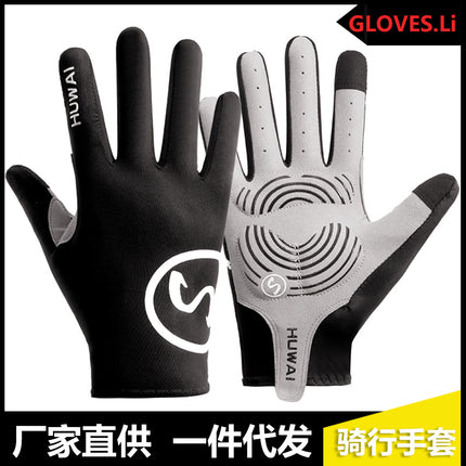 Cycling Gloves Men's Outdoor Fitness Non-Slip Cushioning Ice Silk Breathable Dynamic Bicycle Export Mountain Bike Gloves A20S