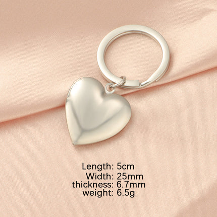 316L Mirror Stainless Steel Various Style Photo Box Pendant DIY Open Photo Photo Frame Pendant Keychain