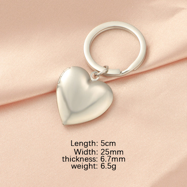 316L Mirror Stainless Steel Various Style Photo Box Pendant DIY Open Photo Photo Frame Pendant Keychain