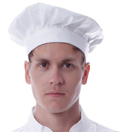 Chef Hat White Food Kitchen Breathable Mesh Workshop Dustproof Work Cap Adjustable Mushroom Hat Unisex