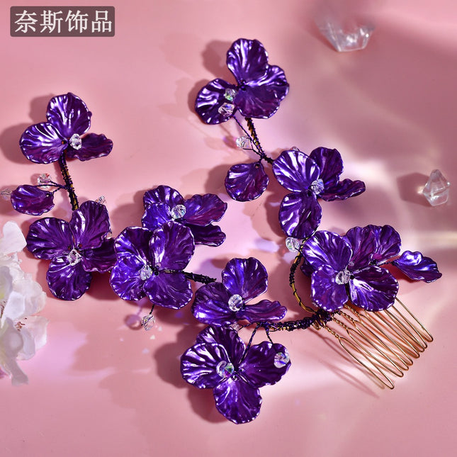 Ness NS114 Super Fairy Korean-style Shell Flower Hair Insert Bride Wedding Hair Headwear Stage Performance Hair Accessories