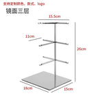 Square steel mirror 3-layer glasses frame
