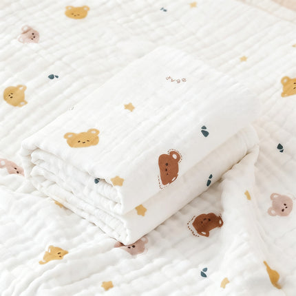 Baby Bath Towel, Children's Gauze Bath Towel, Cotton Baby Newborn Super Soft Absorbent Bath Blanket, Bath Towel Available in All Seasons