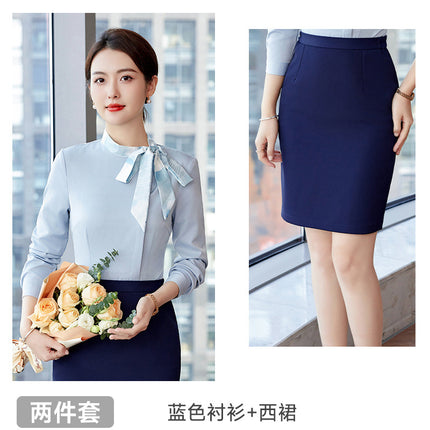 Hotel Reception Work Clothes High-end Chinese Restaurant Hotel Waiter Work Clothes Professional Shirt suit Women