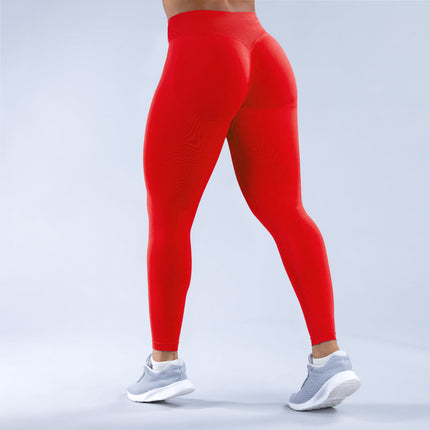 DFYNE Cross-border Explosions Seamless High-elastic Yoga Pants Quick-drying Running Hip-lifting Peach Fitness Pants Sports Yoga Pants