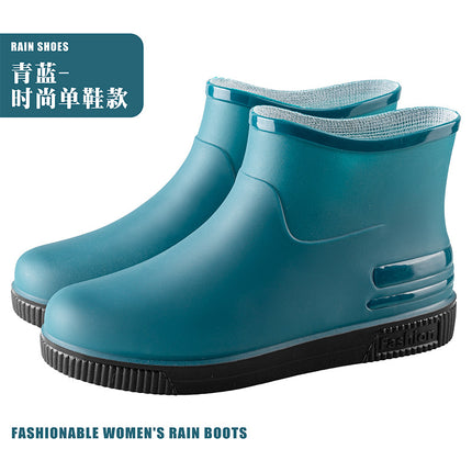 Fashion Rain Boots, Water Shoes for Women, Adult Warm Water Slip Plus Velvet Kitchen Short Rubber Shoes, Rain Boots, Overshoes, Water Boots Wholesale