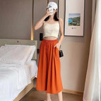 Eight culottes [oblique pocket]-orange / 2XL/[70.00 kg-80.00 kg]]