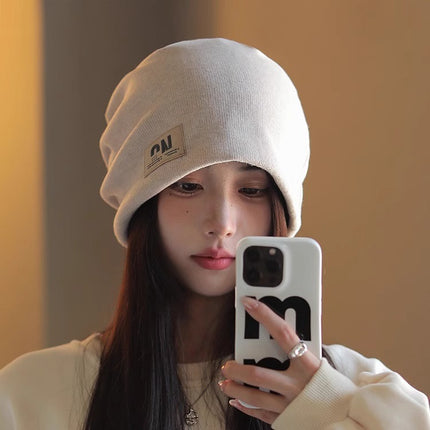 Postpartum Confinement Hat Autumn and Winter Face-Slimming Hat Windproof Cold-Proof Maternity Turban Warm Slouchy Beanie Pullover Hat for Women