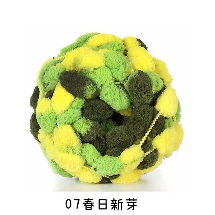 Big ball ball coarse wool round thread loop crochet sofa cushion carpet cushion handmade DIY woven material bag