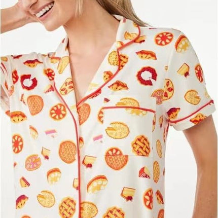 2024 Summer Amazon European and American Style Homewear Monkey Print Polo Casual Set Foreign Trade Pajamas European and American Style Set