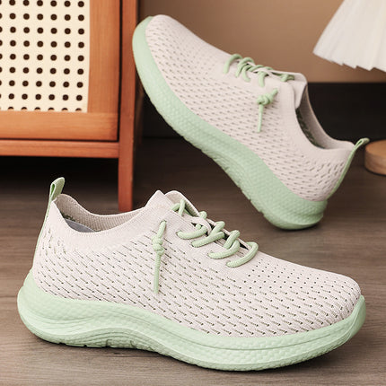 Shoes for Women, New Summer Style, Breathable Casual Shoes, Fashionable Cross-Border Soft-Soled Couple's Lace-Up Sneakers