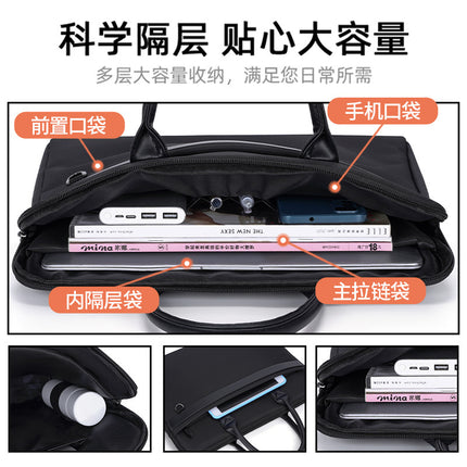 Business Document Waterproof Briefcase Canvas Briefcase Men's Handbag Document Bag Information Bag Large Capacity Printing
