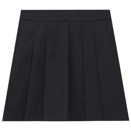 Small A- shape Pleated Skirt Women's Spring 2024 New College-style Anti-gloss High Waist Black Short Skirt