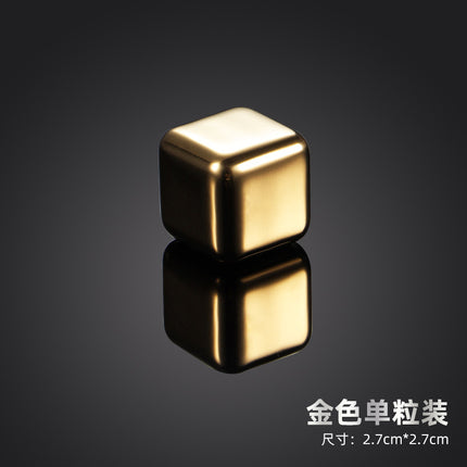 304 Food Grade Stainless Steel Ice Cube Quick-Frozen Ice Tartar Set Bar Whiskey Iced Red Wine Metal Ice Cubes