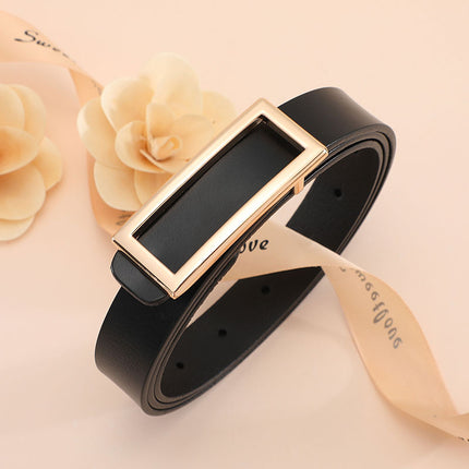 Belt Women's Leather Simple Fashion Women's Professional Belt Women's South Korea Dress Decorative Suit Trendy Belt