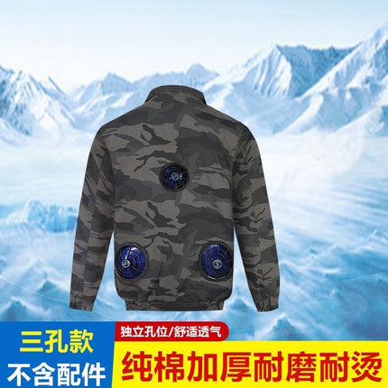 Summer Clothing with Fan for Welders, Air-Conditioned Clothing, Pure Cotton Thick Cooling Clothing, Outdoor Workwear