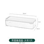 8029. transparent box with white lid - 1 large size