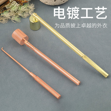 Cross-Border Supply Stainless Steel Cylindrical Straight Cover Candle Hook Two-In-One Candle Extinguisher Cover Candle Tool Manufacturer Spot Wholesale
