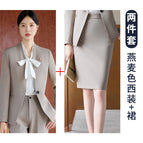 Oatmeal suit + skirt / S