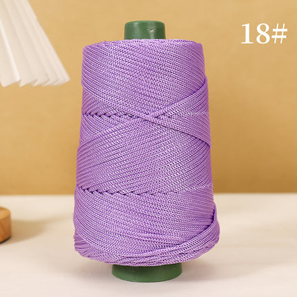 Lightweight Ice Silk Thread for Weaving Hats, Ice Linen Thread for Hand Knitting DIY Crochet Bags, Cushions, Blankets, Hollow Shiny Thick Yarn