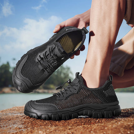 Mesh shoes men's 2025 new summer breathable sports casual shoes men's outdoor hiking hiking shoes plus size 46