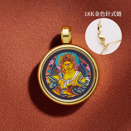 Thangka Xizang Hand Rope Hand-woven Ethnic Style Bracelet Five-way God of Wealth Green Mother Wen Zhu Thangka Bracelet