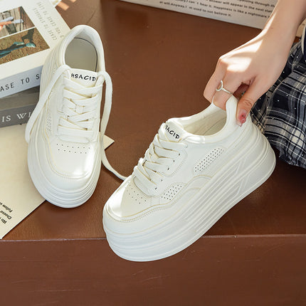 White Sneakers for Women, 2026 Spring New Versatile Mesh Breathable Thick-Soled Sports Casual Shoes, Lightweight Sneakers