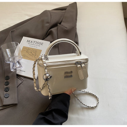 Fashion Retro High-end Box Bags Trendy Western-style Cross-border Miu All-match Crossbody Bag Shoulder Portable Small Square Bag