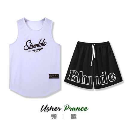 American Basketball Sports Vest Custom Top Shorts Suit Game Training Shooting Uniform Same Style for Men and Women with Personalized Print