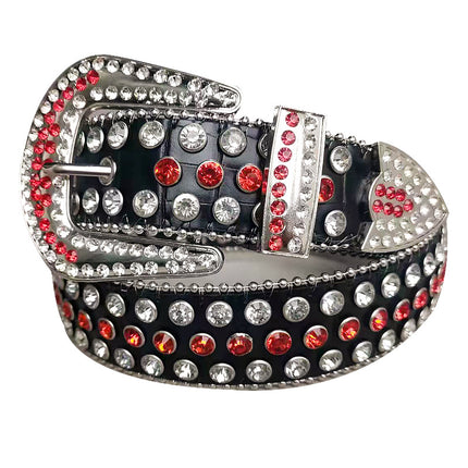 Women's Belt with Rhinestone Inlay Decoration, Versatile for Jeans, Bbsimon Belt Manufacturer Wholesale, Personalized and Trendy