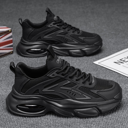 Summer New Breathable Men's Shoes 2025 Trendy Versatile Thick-Soled Sneakers Casual Running Dad Shoes