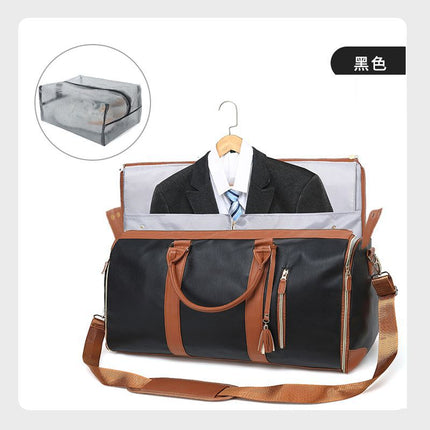 Foreign trade new ladies folding suit travel bag multi-functional storage bag large capacity large PU hand luggage bag