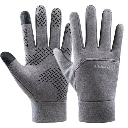 Outdoor Warm Gloves for Autumn and Winter Cycling Sports Windproof and Waterproof Full-Finger Cold-Proof and Anti-Slip Touch Screen Cycling Gloves