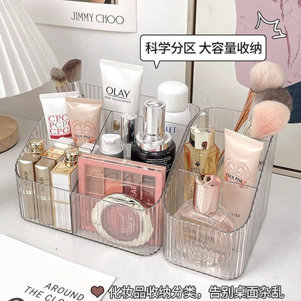 Cosmetic Storage Box Desktop Dressing Table Skin Care Lipstick Makeup Brush Girl High-end Transparent Storage Rack