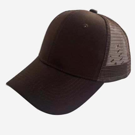 Amazon Cross-Border Pure Cotton Mesh Cap with Logo, Six-Panel Promotional Cap with Custom Printing, Travel Cap with Embroidery, Sunshade and Sun Protection Cap