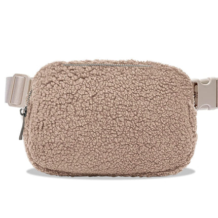 Amazon Spot Same Style Lulu Plush Waist Bag Casual Outdoor Sports Crossbody Bag Spot Mobile Phone Bag Fitness Bag