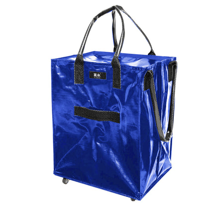 Cross-Border Supermarket Shopping Cart for Grocery Shopping and Camping Foldable Trolley Haiken Bag Multi-Functional Black Wheeled Trolley Bag